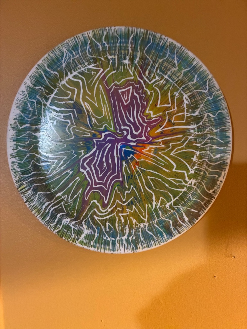 Craft Multicolor Radial frisbee- Green Blue Purple Orange White